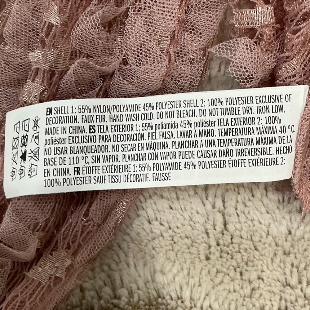 NWOT Endless Rose Pink Lace Long Sleeve Top - Picture 7 of 8